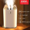 HumidificadoresHumidificador de aire - 3000ML - Doble boquilla - Cool Mist - LED colorido