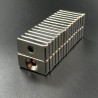 N35N35 imanes de neodimio - bloque magnético fuerte 20 * 10 * 4mm con agujero de 4mm - 10 piezas