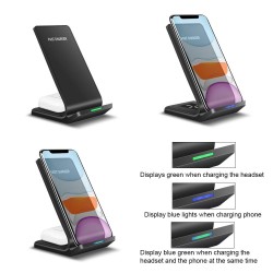 Cargadores15W - 2 in 1 - Qi Wireless Charger - Samsung S10 - S20