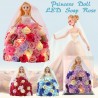 Princess doll made of infinity roses with LED lightDecoration