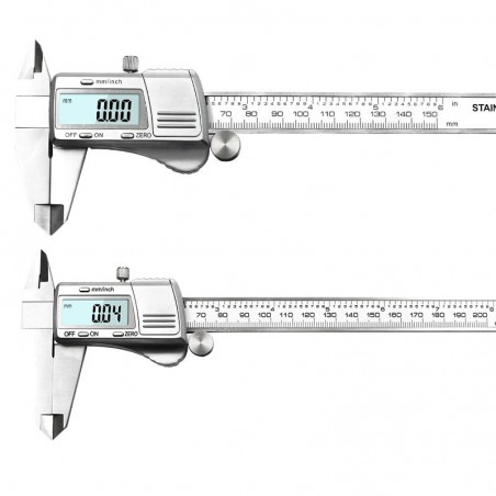 CalibradorHerramienta de medición - Acero inoxidable - Caliper digital - negro - plata
