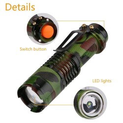 Linternas1000LM - Linterna - impermeable - Camuflaje - LED