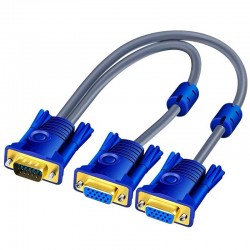 CablesCable separador VGA - macho a doble hembra - HD 1080P