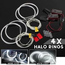 Luces & IluminaciónAngel ojo luz - anillo de halo - LED blanco - 131mm - para BMW E36 E38 E39 E46 - 4 piezas
