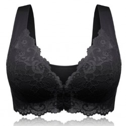 Sexy lace bra - wire-free - push-up - with adjustable front buckleLingerie