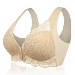 Lenceríasujetador de encaje sexy - sin alambre - push-up - con hebilla frontal ajustable