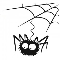 PegatinasAraña web con araña - pegatina de coche vinilo