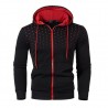 Warm hoodie with zipper - long sleeve - polka-dot printHoodies & Sweatshirt