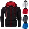 Warm hoodie with zipper - long sleeve - polka-dot printHoodies & Sweatshirt