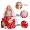 Princess doll made of infinity roses with LED lightDecoration