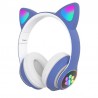 AuricularesAuriculares inalámbricos - LED - Bluetooth - cancelación de ruido - soporte TF tarjeta - 3.5mm gato orejas