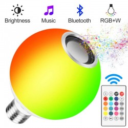 E2712W - E27 - RGB - Bombilla LED con altavoz Bluetooth - control remoto