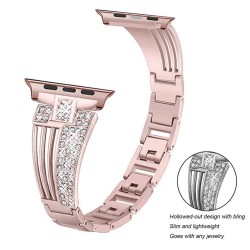 AccesoriosCorrea de acero inoxidable - pulsera de cristal para Apple Watch 6/5/4/3/2