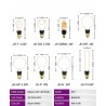 E27 - 220V - 240V - 3W - 4W - 4.5W - vintage LED bulb - irregular designE27