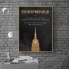 Plaques & SignsENTREPRENEUR - cita motivacional - poster - imagen de la pared de lienzo