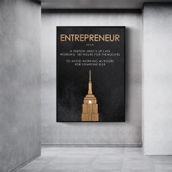 Plaques & SignsENTREPRENEUR - cita motivacional - poster - imagen de la pared de lienzo