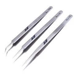 PinzasPinzas de precisión de acero inoxidable - punta & curva - herramienta de reparación de teléfono