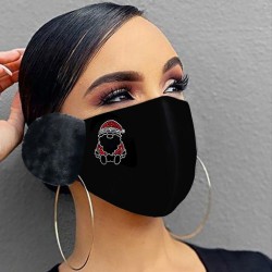 Mascarillas bucales2 en 1 - cara / boca máscara con auriculares - impresión navideña