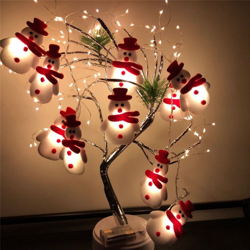 NavidadCuerdas con muñecos de nieve - LED Navidad luces decorativas