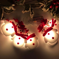 NavidadCuerdas con muñecos de nieve - LED Navidad luces decorativas