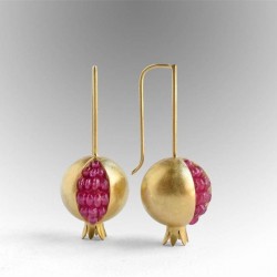 Gold / silver pomegranate - elegant earringsEarrings