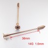PendientesBarbacoa industrial girada - perforación del cuerpo - acero inoxidable - 38mm