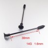 PendientesBarbacoa industrial girada - perforación del cuerpo - acero inoxidable - 38mm