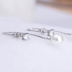 AretesPendientes largos con cristal