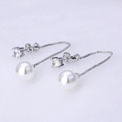 AretesPendientes largos con cristal