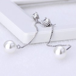 AretesPendientes largos con cristal