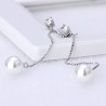 AretesPendientes largos con cristal