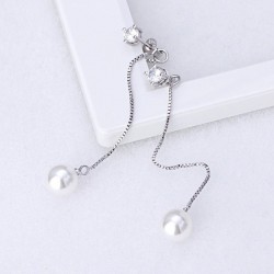 AretesPendientes largos con cristal