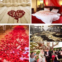 Día de San ValentínPétalos de corazones Satin - confeti - bodas / mesas / camas / Decoración de San Valentín - 100 piezas - 35mm