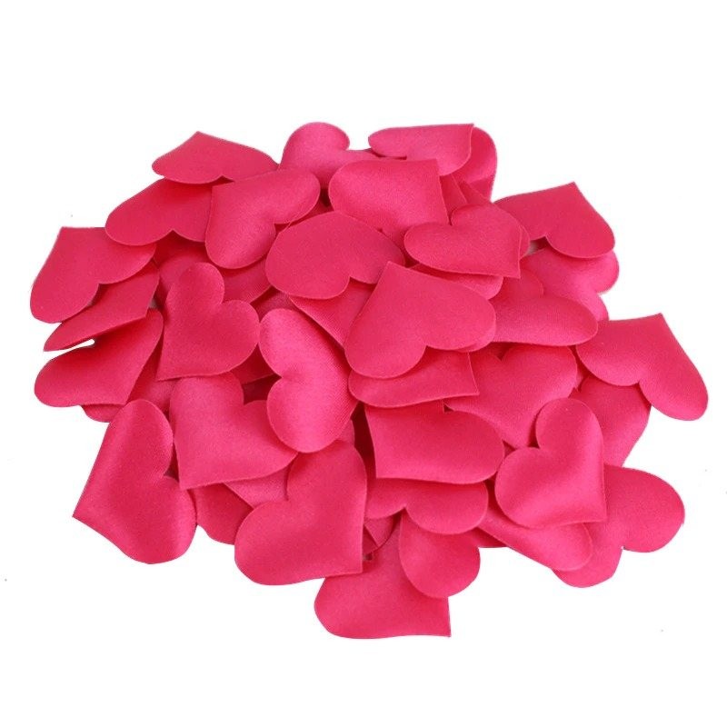 Día de San ValentínPétalos de corazones Satin - confeti - bodas / mesas / camas / Decoración de San Valentín - 100 piezas - 35mm