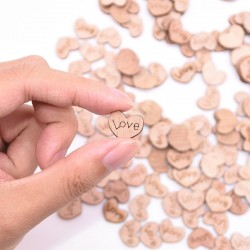 Día de San ValentínMini corazón de amor de madera - decoración - 100 piezas