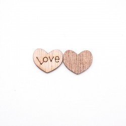 Día de San ValentínMini corazón de amor de madera - decoración - 100 piezas