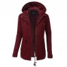 Warm hooded jacket - long - with zipperJackets