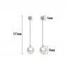 AretesPendientes largos con cristal
