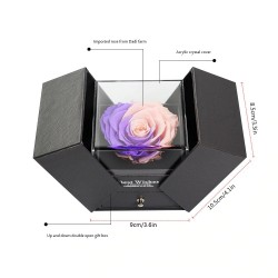 Día de San ValentínElegante caja de joyería con rosa - Día de San Valentín / regalo de boda