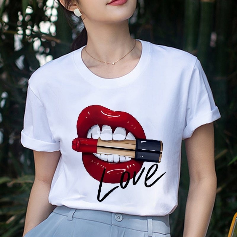 Blusas y camisasLabios rojos - bala - Amor - camiseta impresa