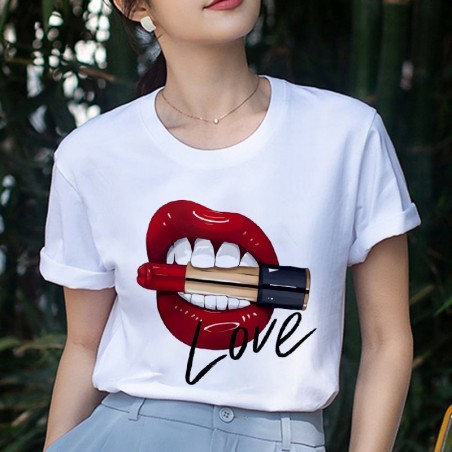 Blusas y camisasLabios rojos - bala - Amor - camiseta impresa