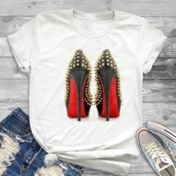 Blusas y camisasZapatos de tacón alto - camiseta impresa - manga corta