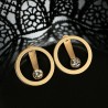 AretesPendientes redondos elegantes con cristal