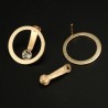 AretesPendientes redondos elegantes con cristal
