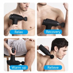 MasajePistola de masaje - relajación muscular profunda - alivio del dolor - 5 cabezas masajeador cuerpo con bolsa de almacena...
