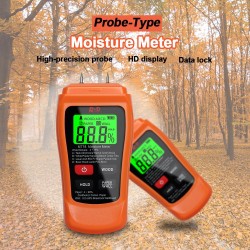 MT-18 - orange - digital tester - wood / paper moisture meter - wall moisture sensor - tester