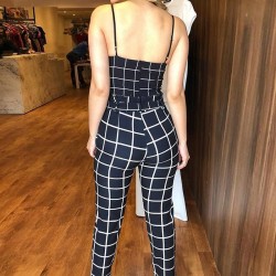 Sleeveless top & pants - plaid setBlouses & shirts