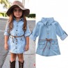 NiñosBotón de manga larga - vestido mini denim para niñas