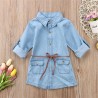 NiñosBotón de manga larga - vestido mini denim para niñas
