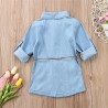 NiñosBotón de manga larga - vestido mini denim para niñas